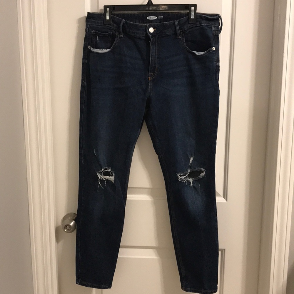 Old Navy distressed skinny rockstar jeans